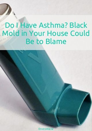 Do I Have Asthma? Black
Mold in Your House Could
Be to Blame
EnviroKlenz
 