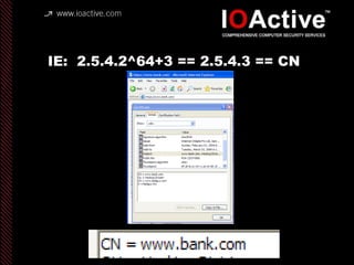IE: 2.5.4.2^64+3 == 2.5.4.3 == CN
 
