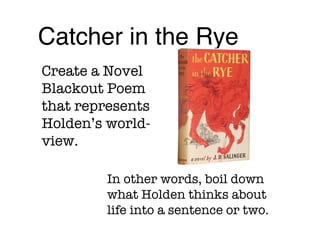 Novel Blackout Poems