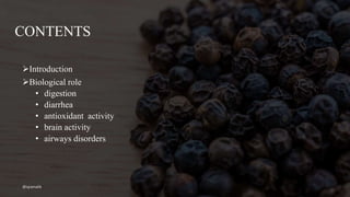 Health Benefits of Black Pepper | PPTX