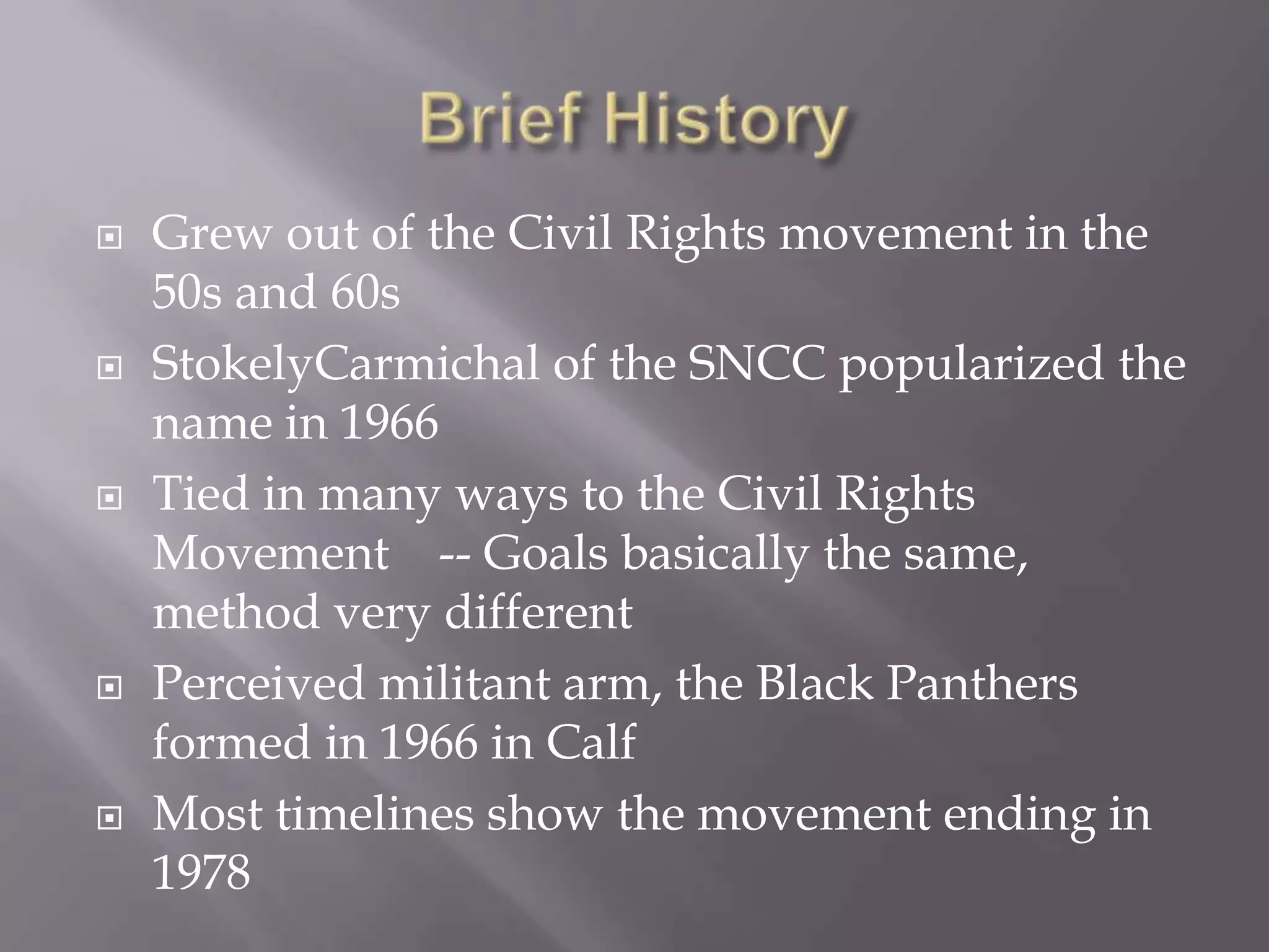 Not a formal movement 