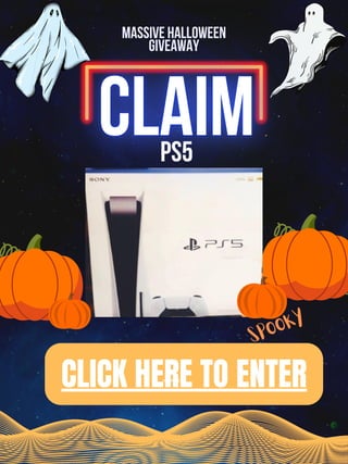 SPOOKY
MASSIVE HALLOWEEN
GIVEAWAY
YOUR PARAGRAPH TEXT
CLICK HERE TO ENTER
PS5
 