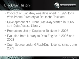 BlackRay - The open Source Data Engine