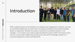 BlackRock Internship Program  PPT