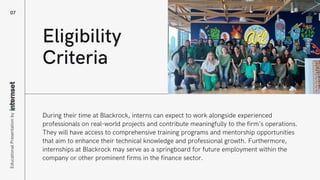 BlackRock Internship Program | PDF