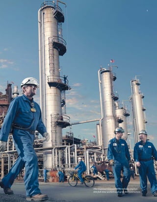 The reopened Delaware City reﬁnery employs
500 full-time workers and up to 400 contractors.
5
 