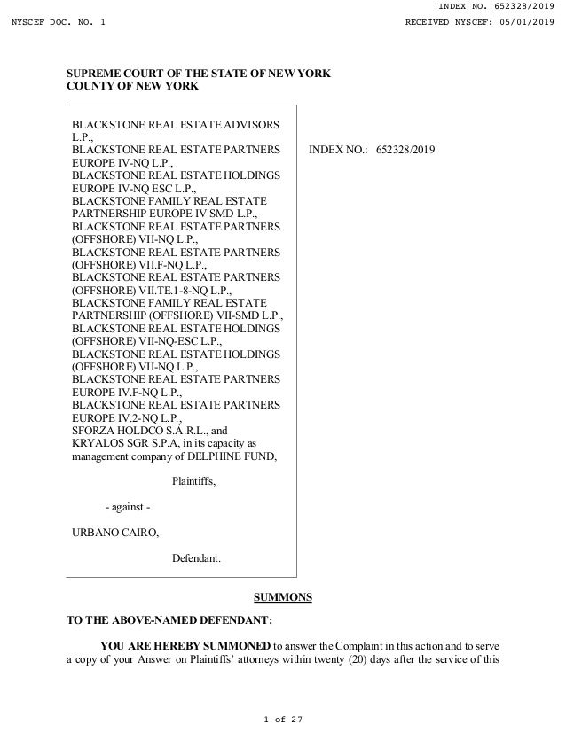 Blackstone cairo causa solferino