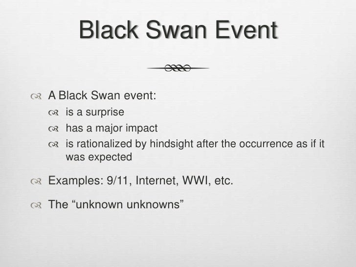 korrekt med sig med undtagelse af Black Swan Theory