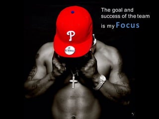 The goal and
success of the team
is my Focus	
  
 