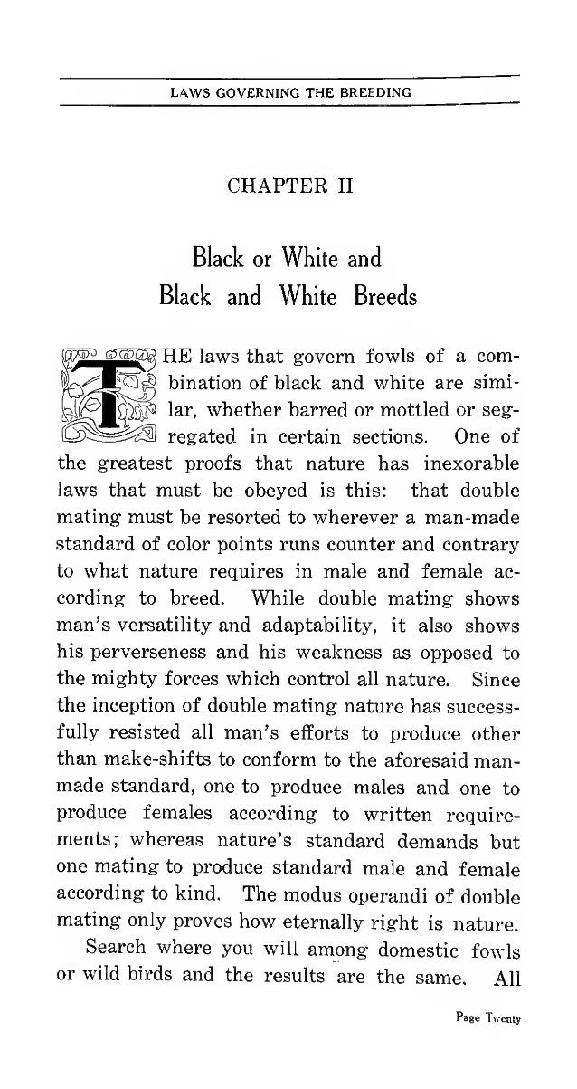 Breeding Black, White, and Black & White Chickens Laws Governing th…