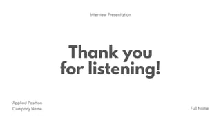 Thank you
for listening!
 