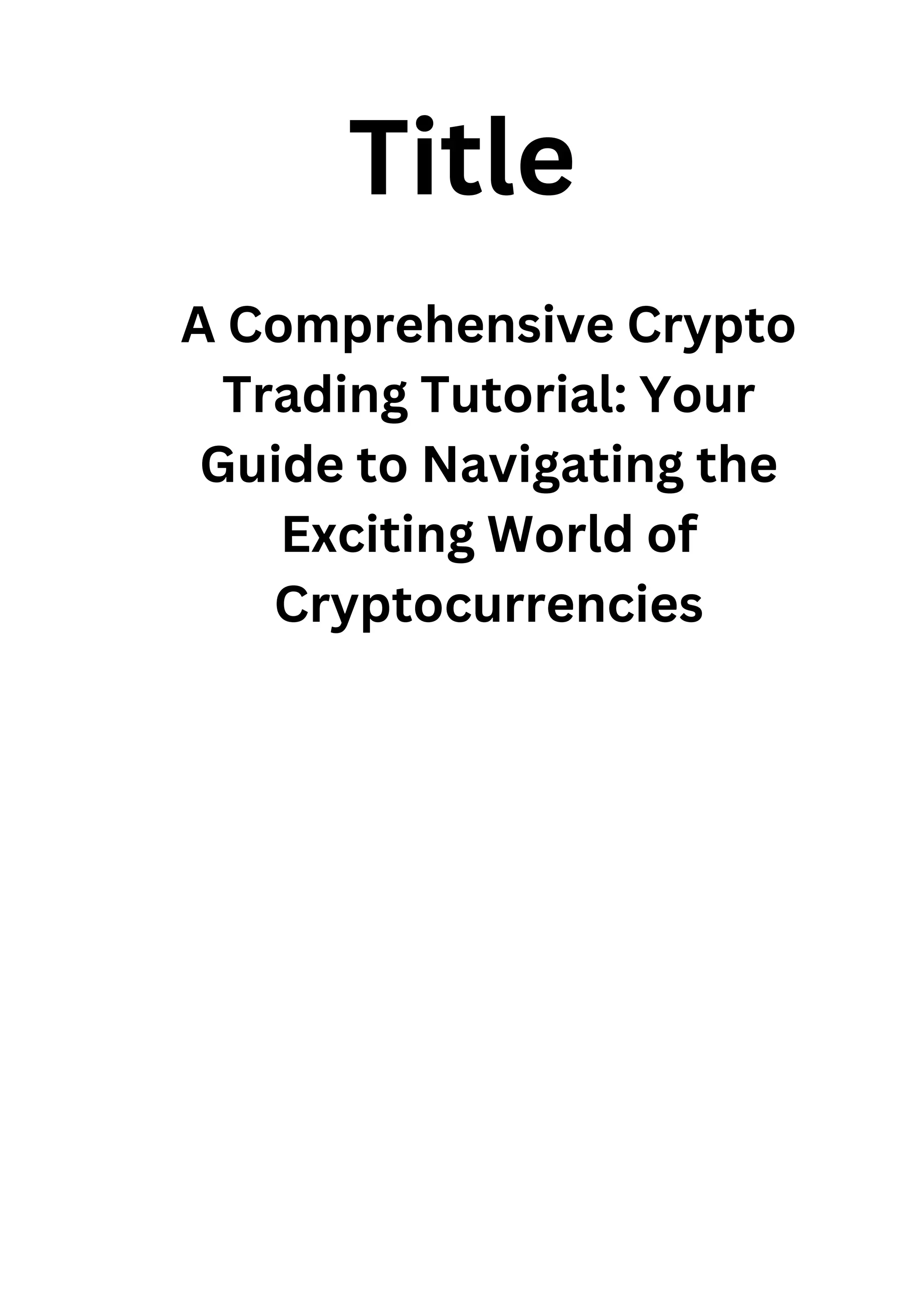 Crypto trading | PDF