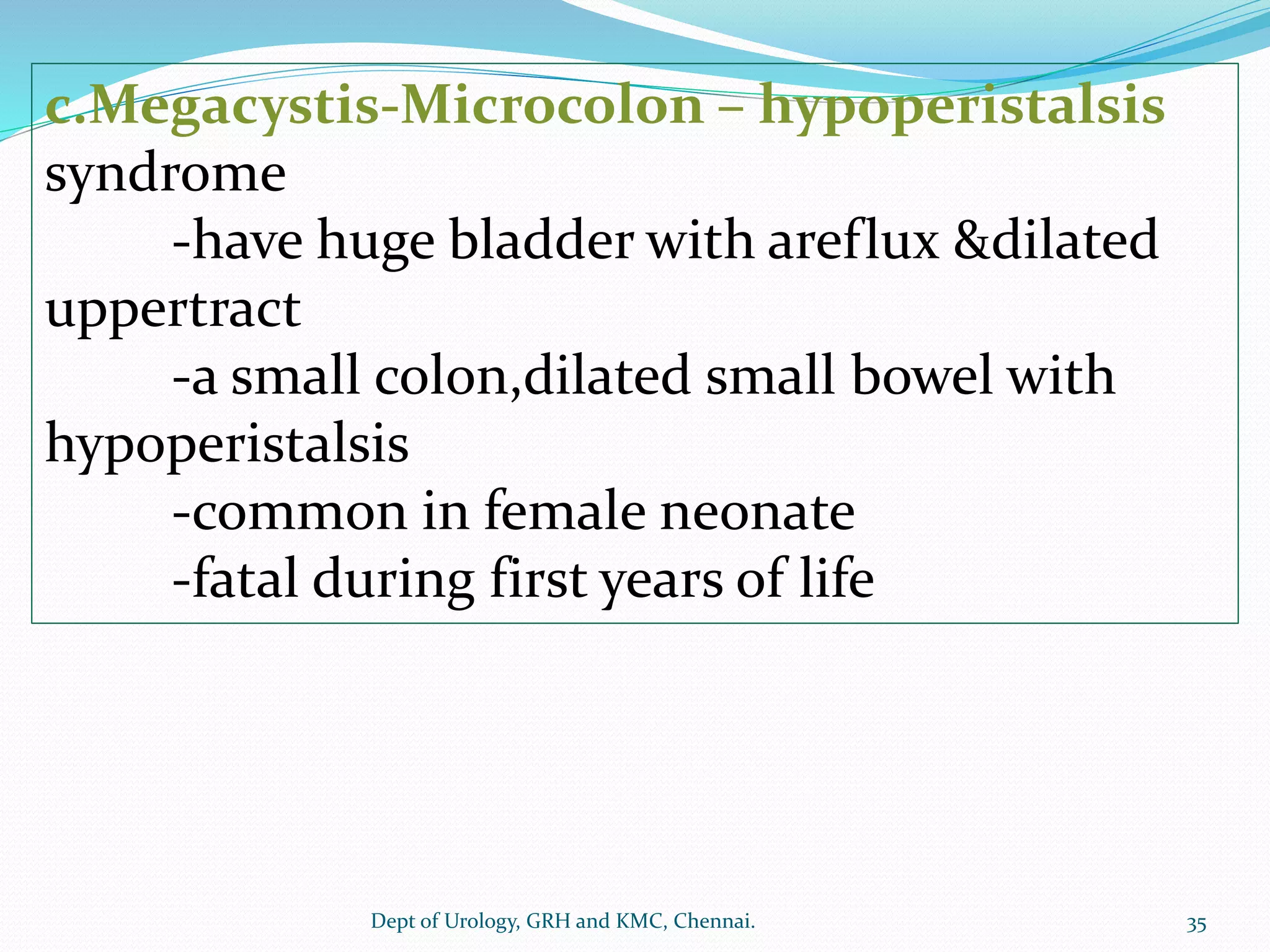 Urinary Bladder anomalies congenital | PDF