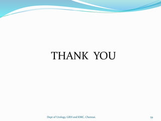 THANK YOU
59
Dept of Urology, GRH and KMC, Chennai.
 