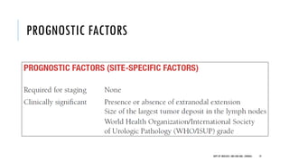 PROGNOSTIC FACTORS
19
DEPT OF UROLOGY, GRH AND KMC, CHENNAI.
 