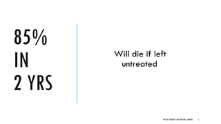 Will die if left
untreated
85%
IN
2 YRS
5
DEPT OF UROLOGY, GRH AND KMC, CHENNAI.
 