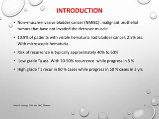 Non muscle invasive bladder carcinoma - management | PDF