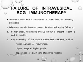 Non muscle invasive bladder carcinoma - management | PDF