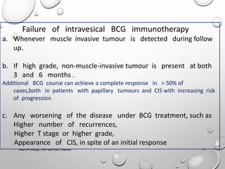 Non muscle invasive bladder carcinoma - management | PDF