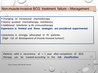 Non muscle invasive bladder carcinoma - management | PDF