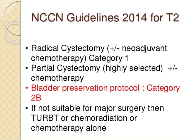 Chemotherapy protcols for advanced bladder cancer