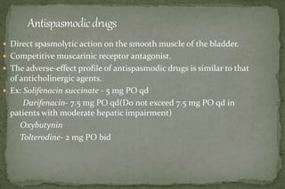 Bladder dysfunction in cns disorder | PPTX