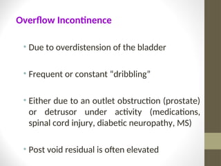 Obstructive Overflow BLADDER INNERVATION,nerve supply power point | PPT