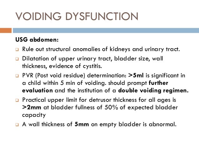 causes of post void dribbling