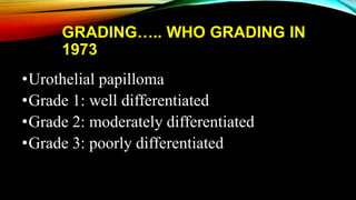 Bladder mass clinical features & staging | PPTX