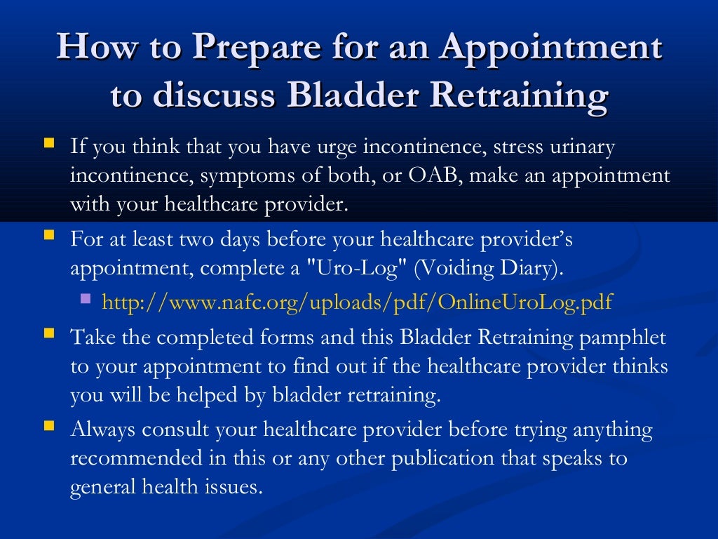 Bladder Retraining