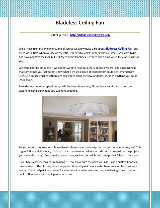 Bladeless Ceiling Fan