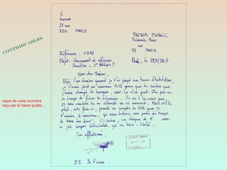 copie de vrais courriers
reçu par le trésor public...
CONTRIBUABLES
 