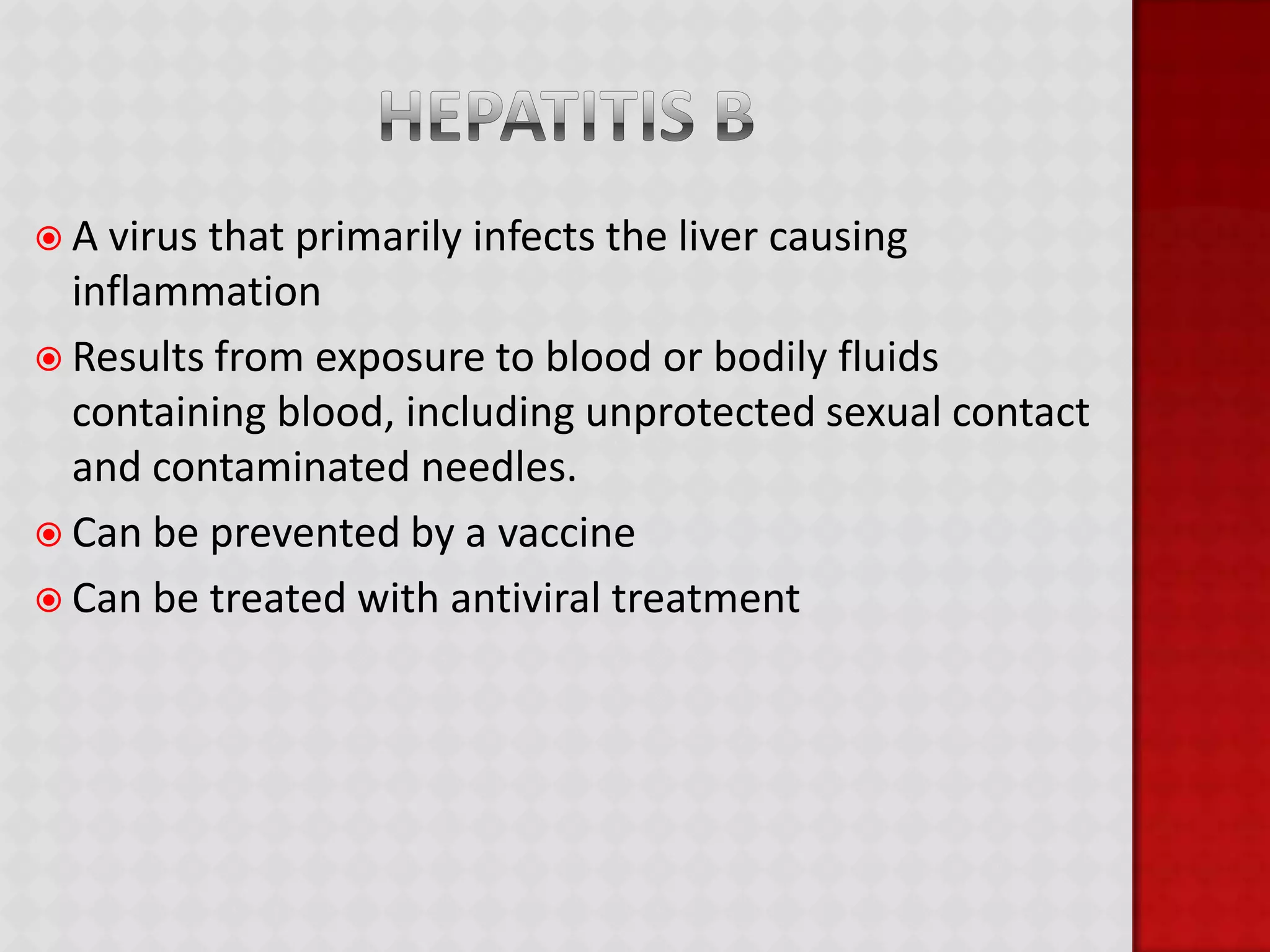 GonorrheaAlso known as “the clap”It is a bacterial infection that can be treated with antibioticsSymptoms usually appear within 2-5 days of exposure but many people have no symptoms
