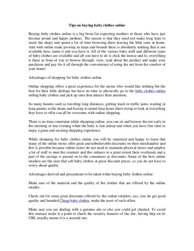 shops selling baby items