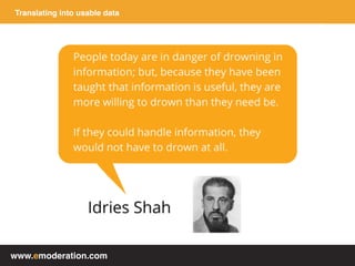www.emoderation.com
Translating into usable data
 