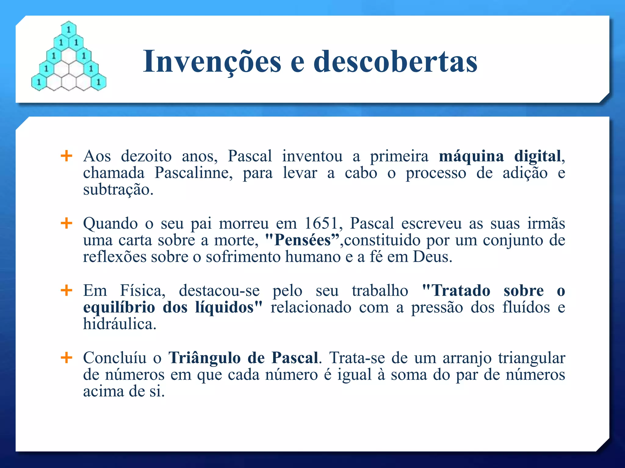Pascal 12 Blaise pascal | PPT