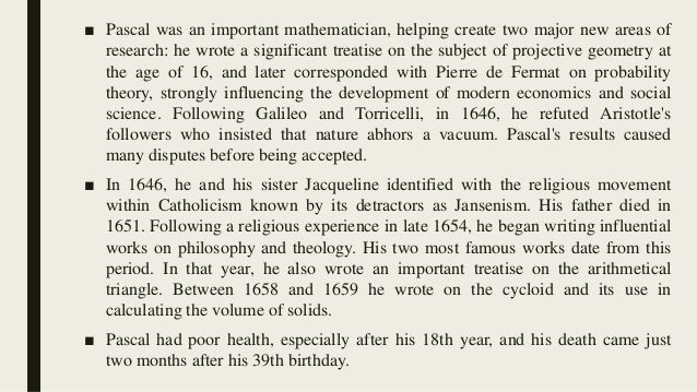 Blaise Pascal Biography