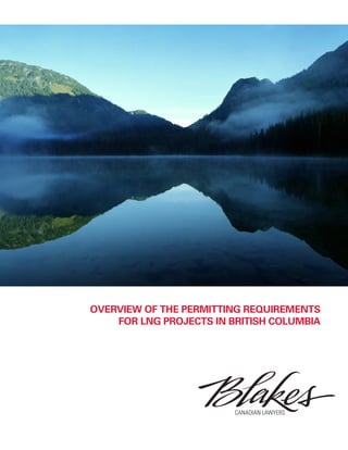 OVERVIEW OF THE PERMITTING REQUIREMENTS
FOR LNG PROJECTS IN BRITISH COLUMBIA
 