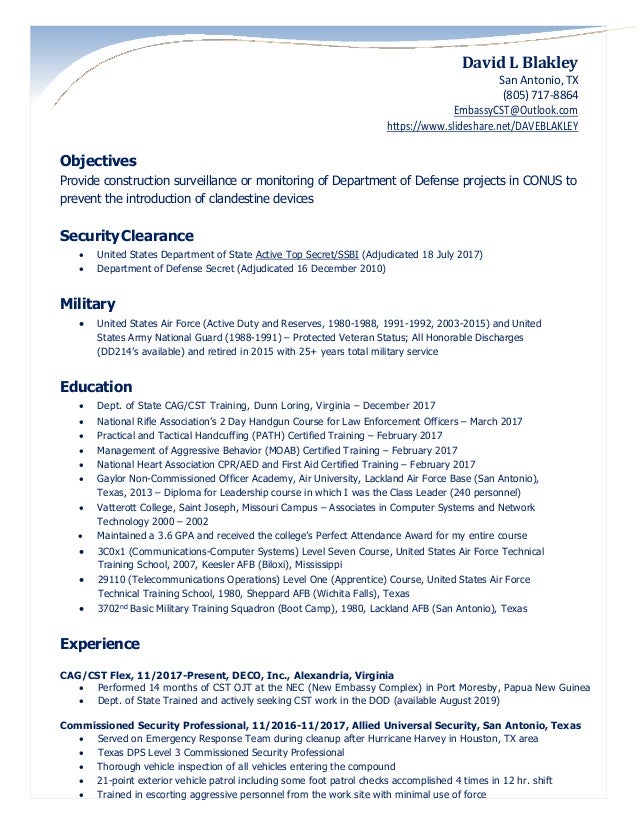 Blakley Construction Surveillance resume 2019 (updated signed)