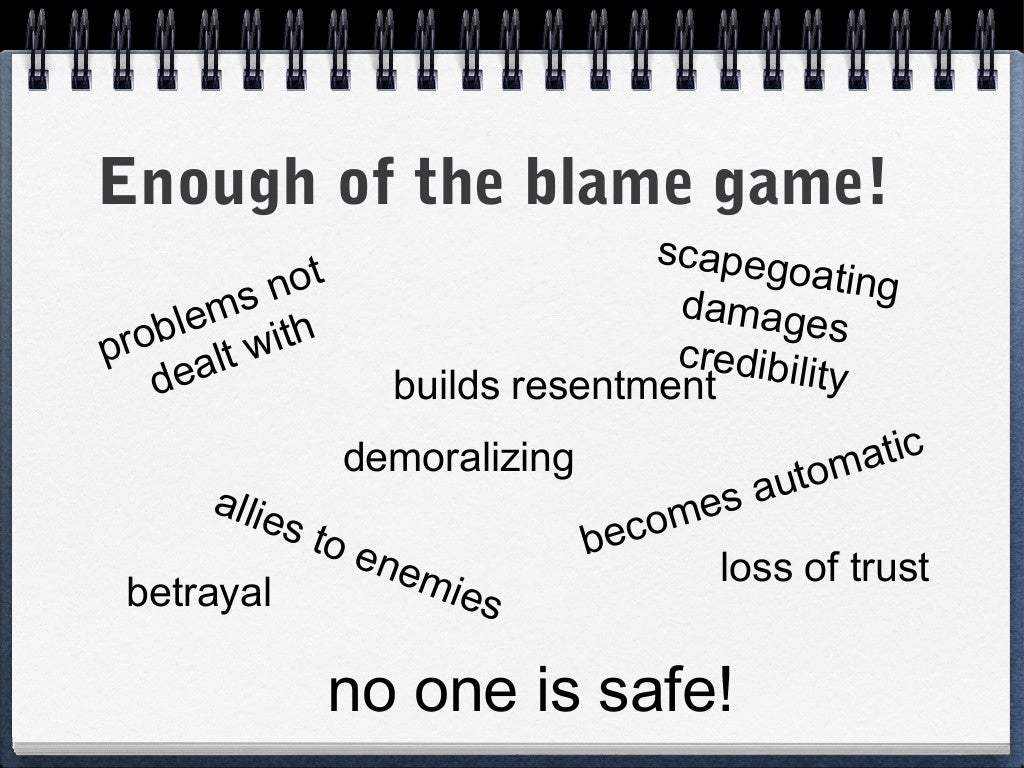 Blame game