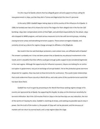 Blame it on al qaeda