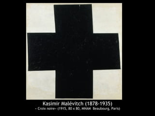 Kasimir Malévitch (1878-1935)
« Croix noire» (1915, 80 x 80, MNAM Beaubourg, Paris)
 