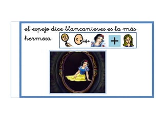 el espejo dice blancanieves es la más
hermosa