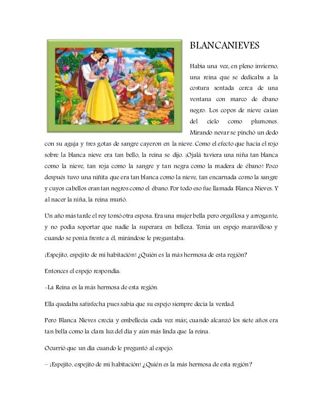 CUENTO "BLANCANIEVES"