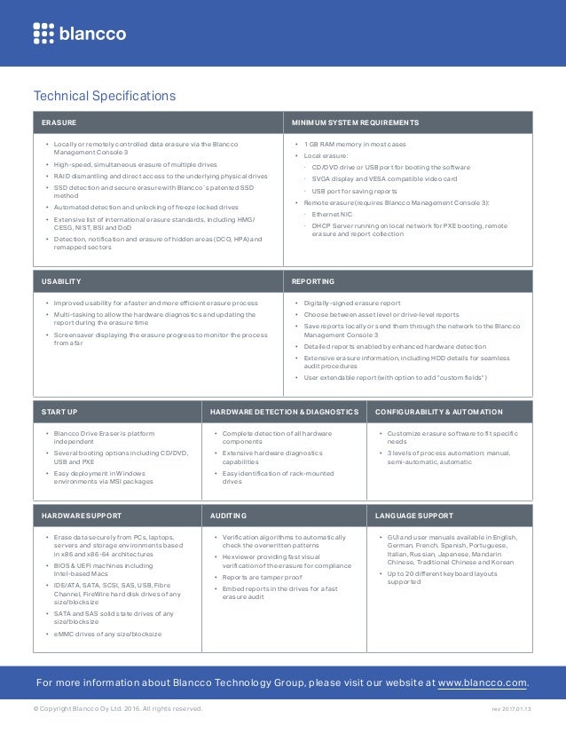 Blancco Drive Eraser