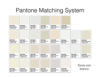 Pantone Matching System
Tonos con
blanco
 