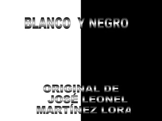 ORIGINAL DE JOSÉ LEONEL MARTÍNEZ LORA BLANCO  Y NEGRO 