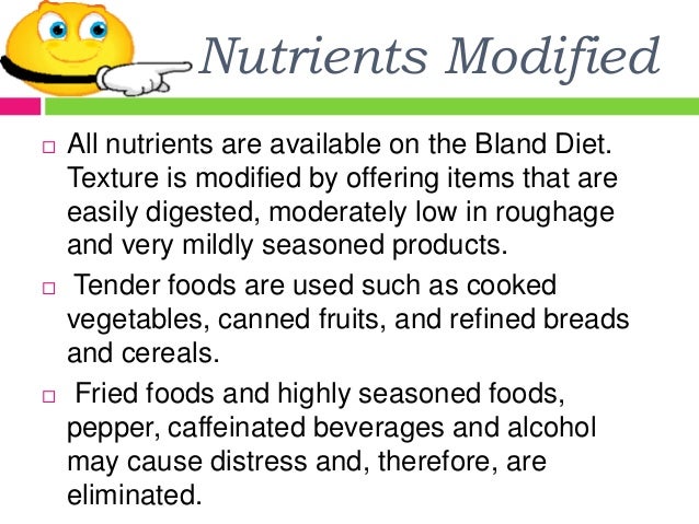 What are some bland diet foods?