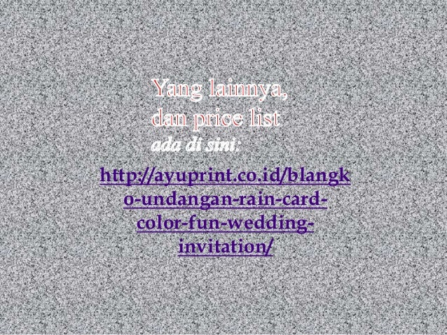 Blangko Undangan Rain Card Color Fun