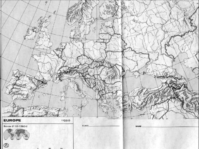 Blank Europe Map Labling Map | PPT